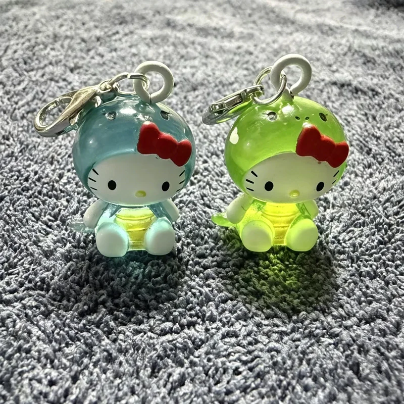 

2cm Mini Sanrio Hello Kitty Transparent Resin KT Cat Keychain
