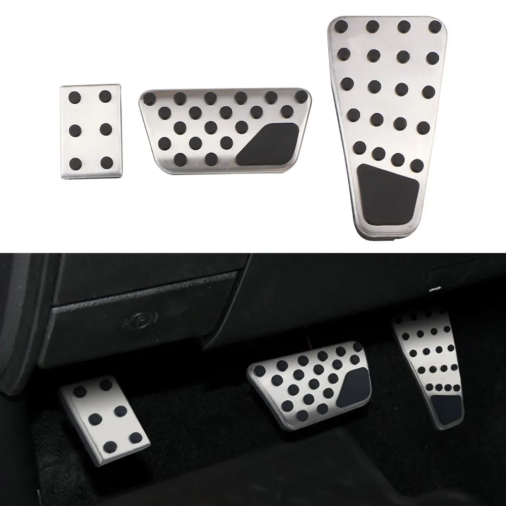 3pcs Stainless Steel Car Foot Pedals for Dodge Ram 1500 2500 3500 Classic ASV Ram 2009~2022 Accelerator Brake Non-slip Pedal Pad