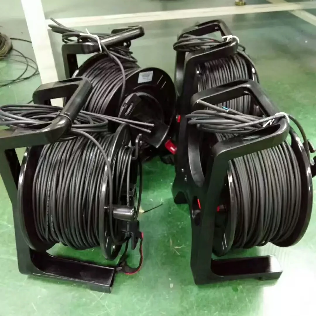 OM3 fibre patchcord outdoor 100m 4 cores TPU armored PCD235 reel 4C LC SC FC ST Multimode waterproof jumper