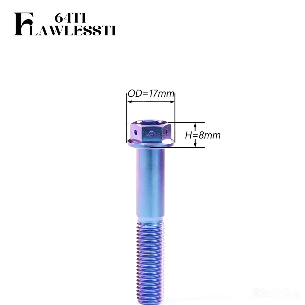 FLAWLESSTI M10×20-100×1.25 Pitch Gr5 Titanium Bolts Rear Shock Swingarm Exhaust Pipe Caliper Bolts For Honda Forza 350 Xmax 300