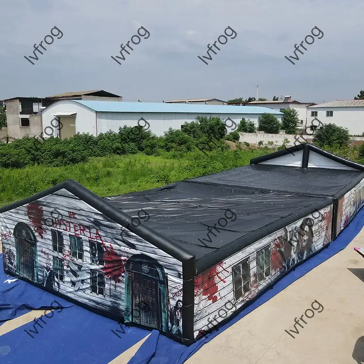 Commercial Backyard Fun Inflatable Maze Halloween Decoration Inflatable Haunted House for Rental