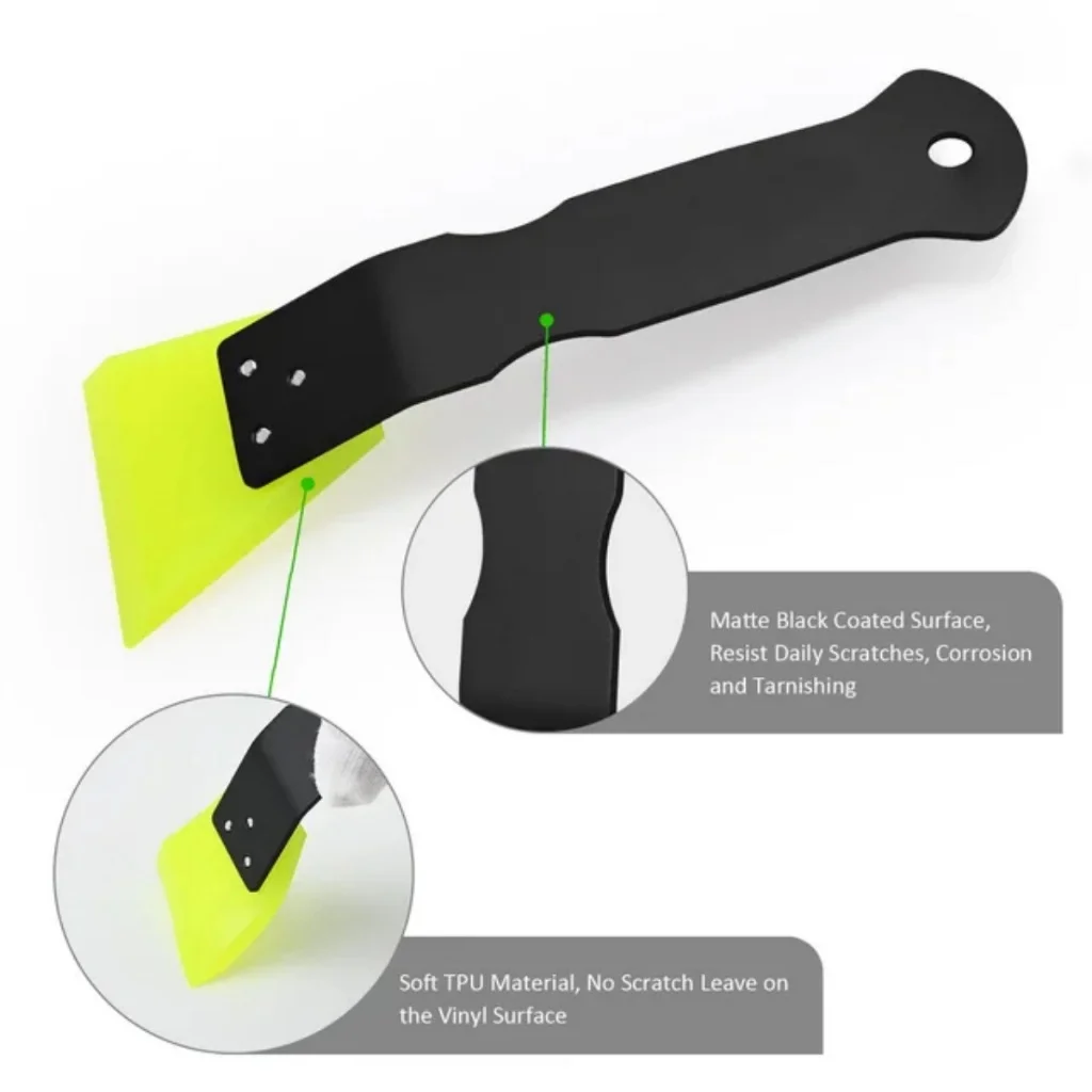 2 in 1 Small Soft Rubber Blade Squeegee PPF Tools Car Window Cleaning Tool Corner Windshield Glass Water Remover Scraper