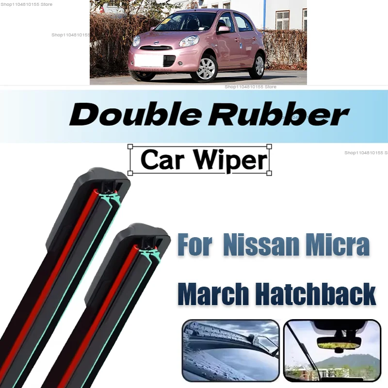 

Car Windshield Windscreen Front Rear Wiper Blade Rubber Accessories For Nissan Micra March Hatchback K13 21"14"12" 2010 - 2016