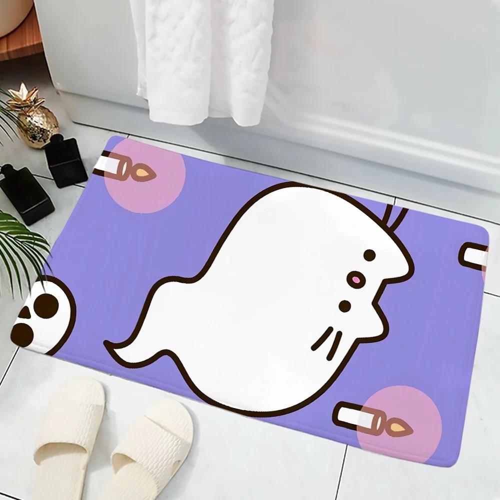 CLOOCL Halloween Carpets Horror Character Mask Camping Bonfire 3D Printed Floor Mat Flannel Area Rug Bathroom Non-slip Rug