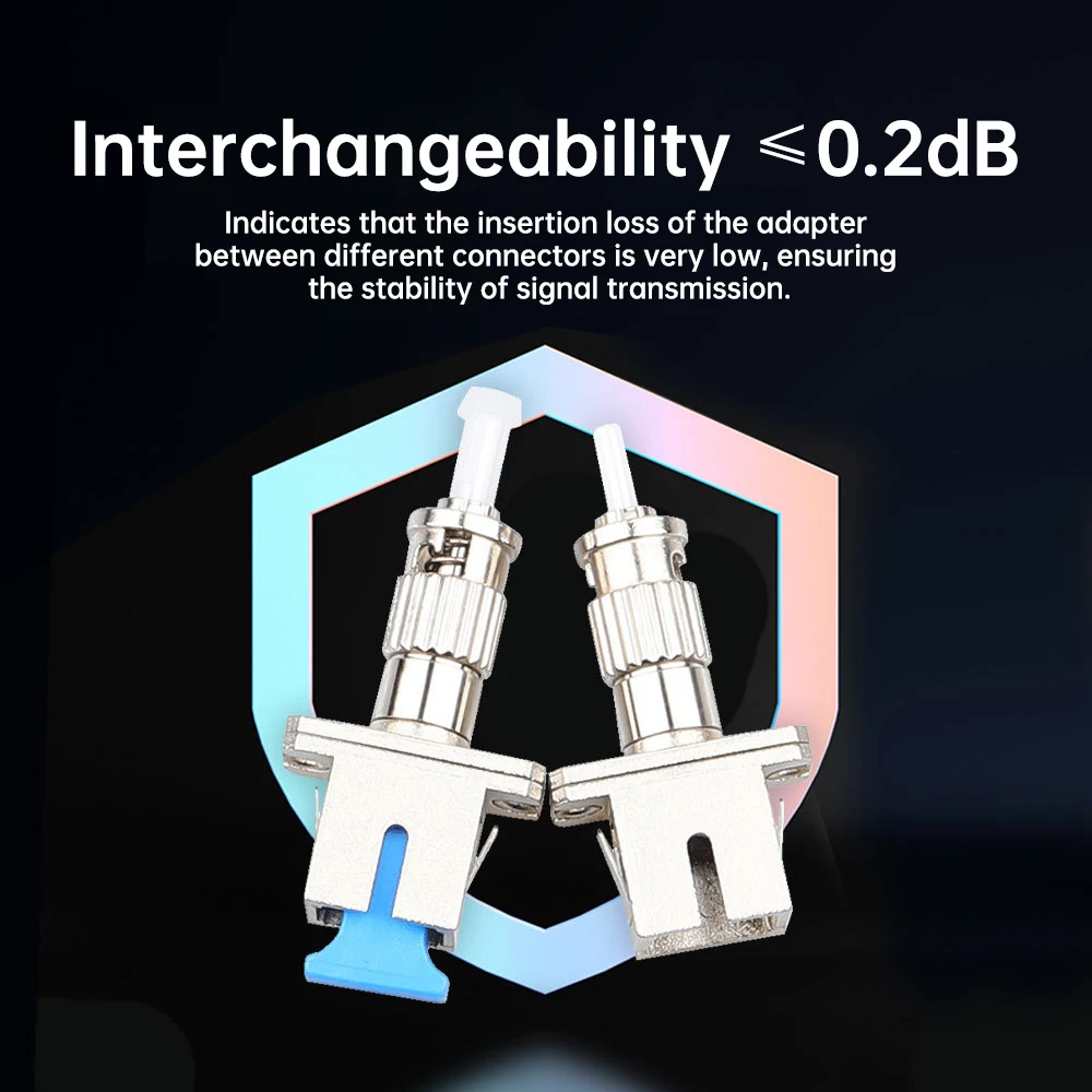 Natalink ST/UPC Male to SC/UPC Female Simplex Hybrid Optical Fiber Connector Fiber Flange Single Mode Adapter for FTTH Coupler