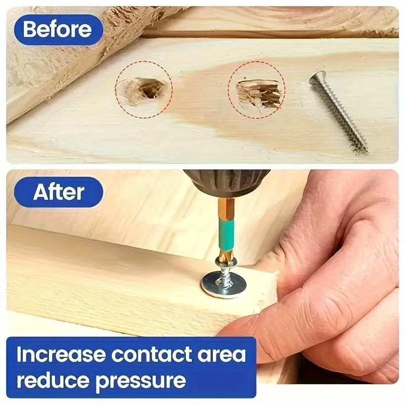 100PCS Aluminum Flat Washers Metal O Ring Fasteners Gaskets Set Assortment Flat Washer Oil Drain Gaskets image 3