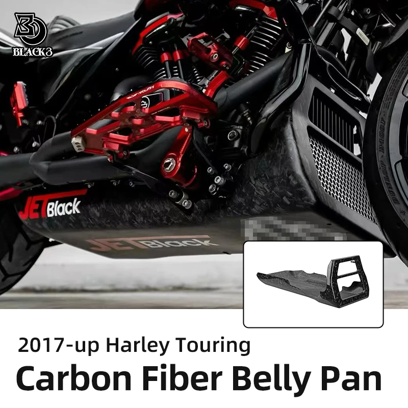 Motorcycle Carbon Fiber Engine Guard Skid Plate Protector Motorcycle Accessories Harley 2017-up Touring Road Glide Street Glide