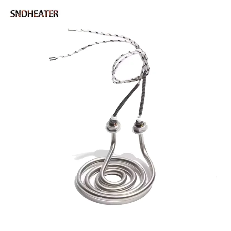 SNDHEATER M10 Thread Spiral Circle Shape Immersion Heater 230V 1KW Electric Round Water Heating Heating Coil 100MM for Bucket