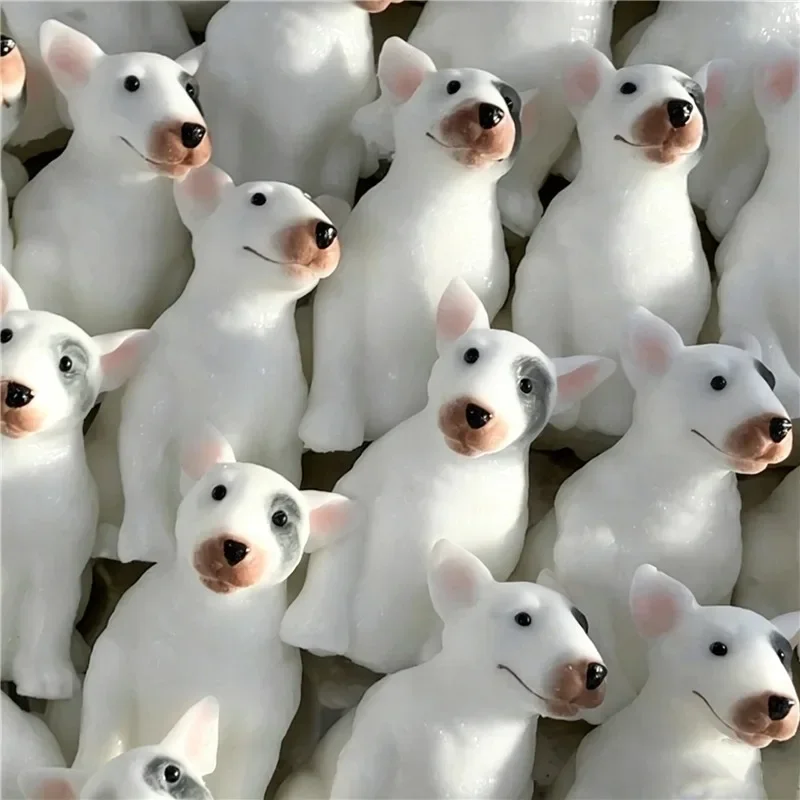 Portable Realistic Dog Squishy Squeeze Toy TPR Soft Fast Rebound Stress Relief Bulldog Chihuahua Anxiety Toy Desktop Decor Gift