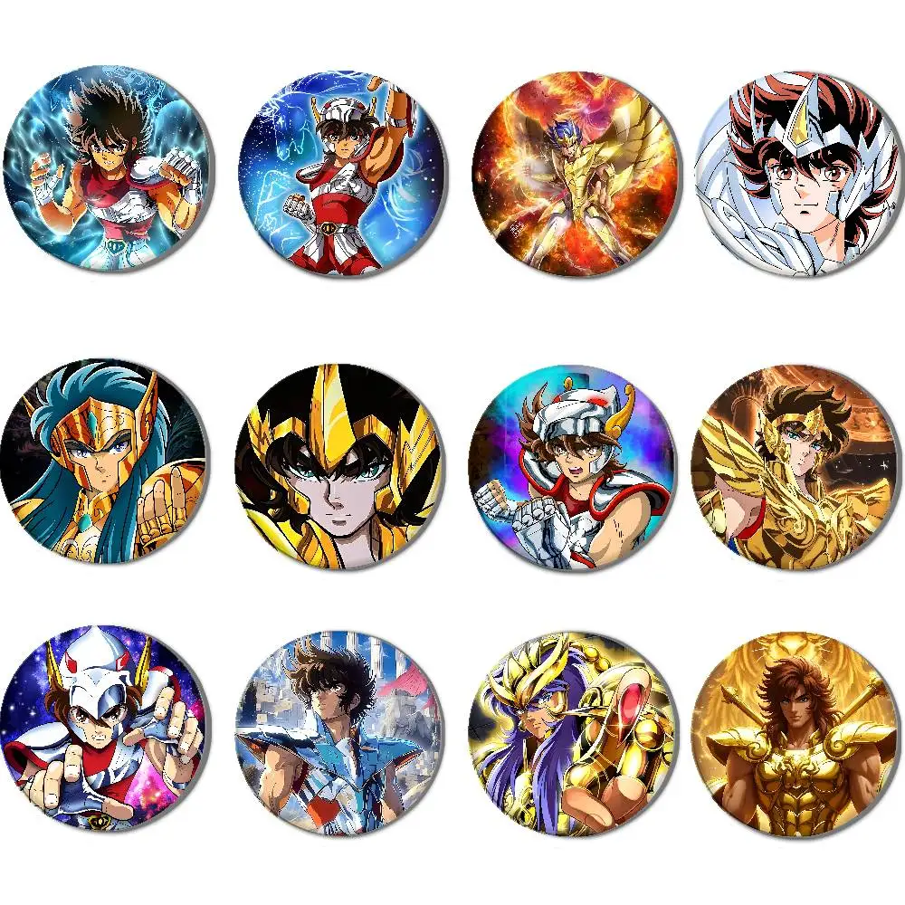 

S-Saint S-Seiya K-Knights-Zodiac Badges Button PinsBrooch Creative Funny Quotes Badge Clothes Backpack Gift For Kids Friends