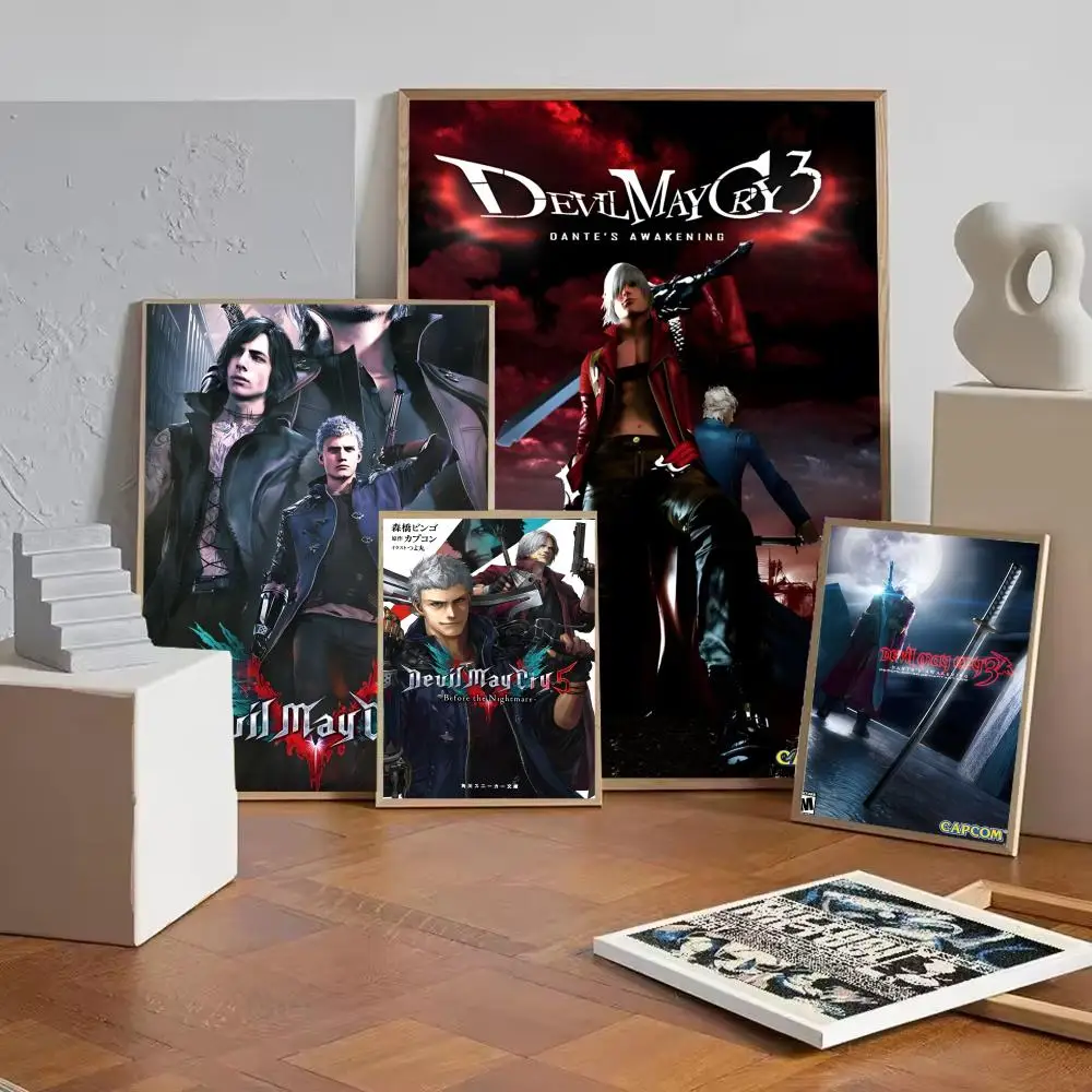 Anime D-Devil M-May Cry-S Poster Wall art print art suitable for living room bedroom bar parlor home decor gift