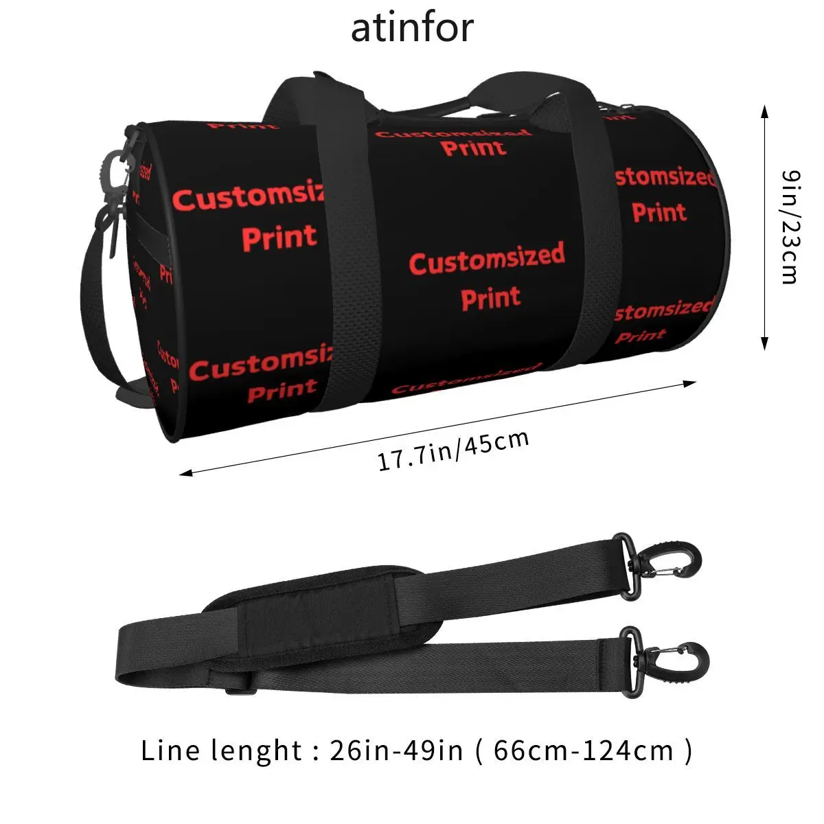 YOUR image Gym Bag Desing Cool Outdoor Travel Bag with Shoes Training Printed Handbag Vintage Fitness Bag For Couple