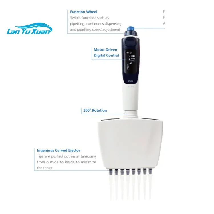 DPette+ Multifunctional 8-channel Electronic Pipette