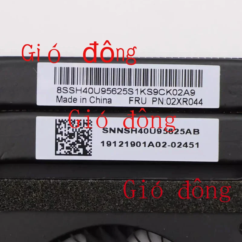 02XR044 Nowy oryginał dla Lenovo ThinkPad P1 Gen 2 X1 Extreme 2nd Gen Wentylator chłodzący procesor Radiator Radiator Wysoka jakość