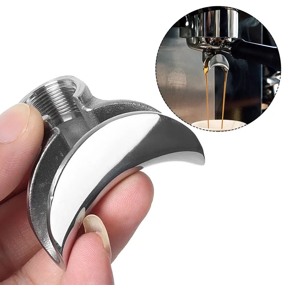 Espresso Machine Portafilter Single/ Double Spout Diverter Nozzle 58mm Stainless Steel Coffee Filter Basket Head Accessories