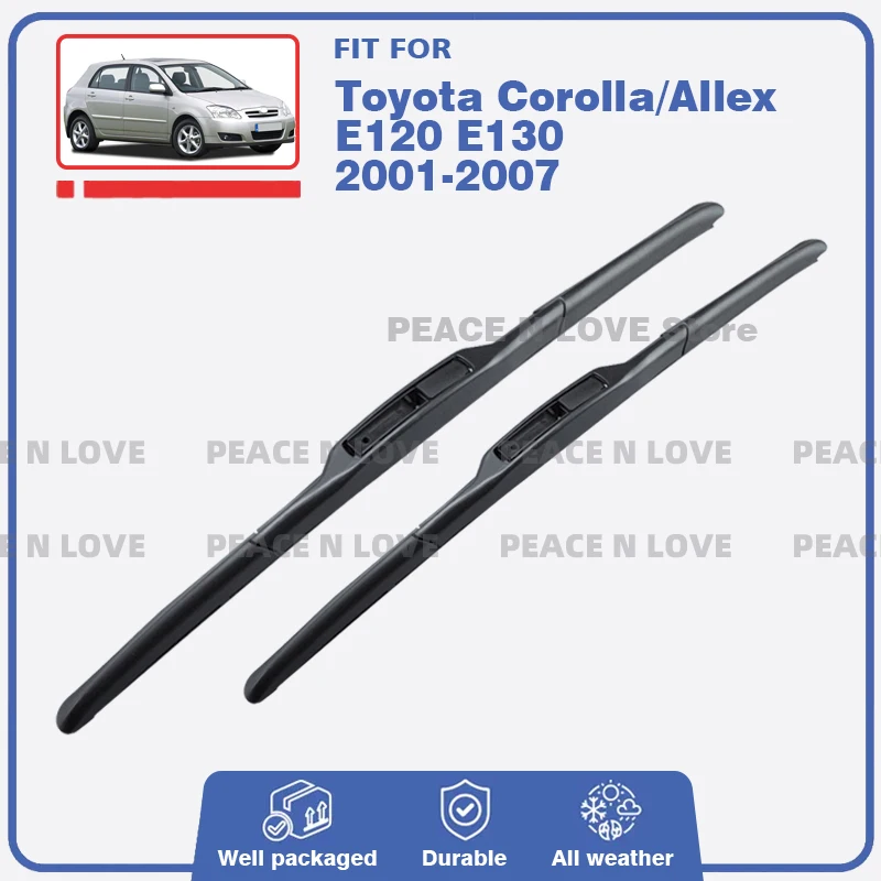

Front Wiper Blades Set For Toyota Corolla Allex E120 E130 Hatchback Wagon 2001-2007 Windscreen Windshield Window Accessories
