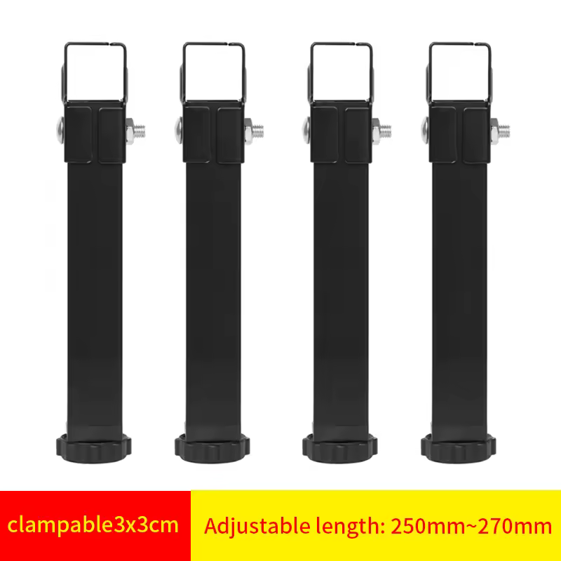 Ribbed frame bed leg support column 3 × 3cm clamping foot bed side support reinforced adjustable furniture foot bed bottom mute - Image 13