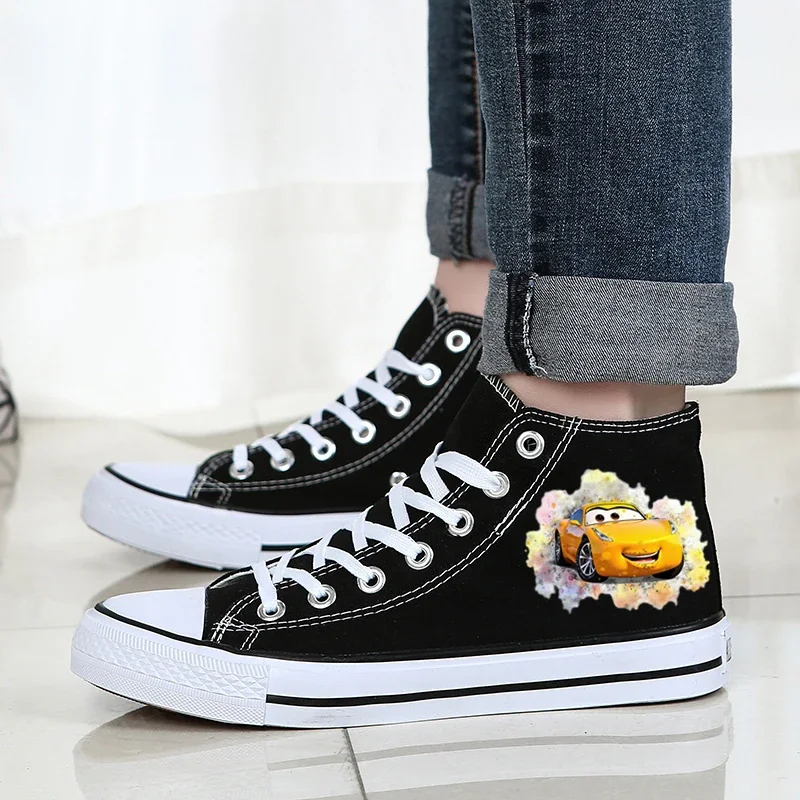 女性用ハイカットシューズ ディズニー ミニー カジュアル キャンバスシューズ ソフトボトム 漫画 オールマッチ キャンバス ホワイトシューズ メンズ キャンバスシューズ
