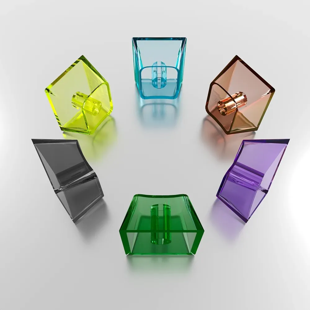 10pcs/pack PC Material High Transparency Keycaps Thickened Blank 1U 1.0X Key Caps R1 R2 R3 R4 Height Keycap Cherry Profile
