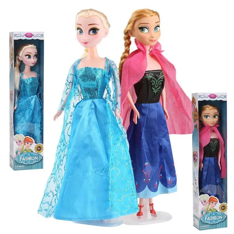 High Quality Boneca 30cm Elsa Doll Girls Toys Fever 2 Princess Anna And Elsa Dolls Clothes For Dolls Children