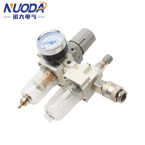 Imagen 2 del producto Filtro de aire del compresor, trampa reguladora de presión, bomba separadora de agua y aceite neumática, suministro de drenaje Manual AC2010-02 tipo SMC