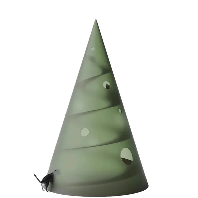Enclosed multi-cat family Christmas tree cat toy tunnel slide cat climbing frame