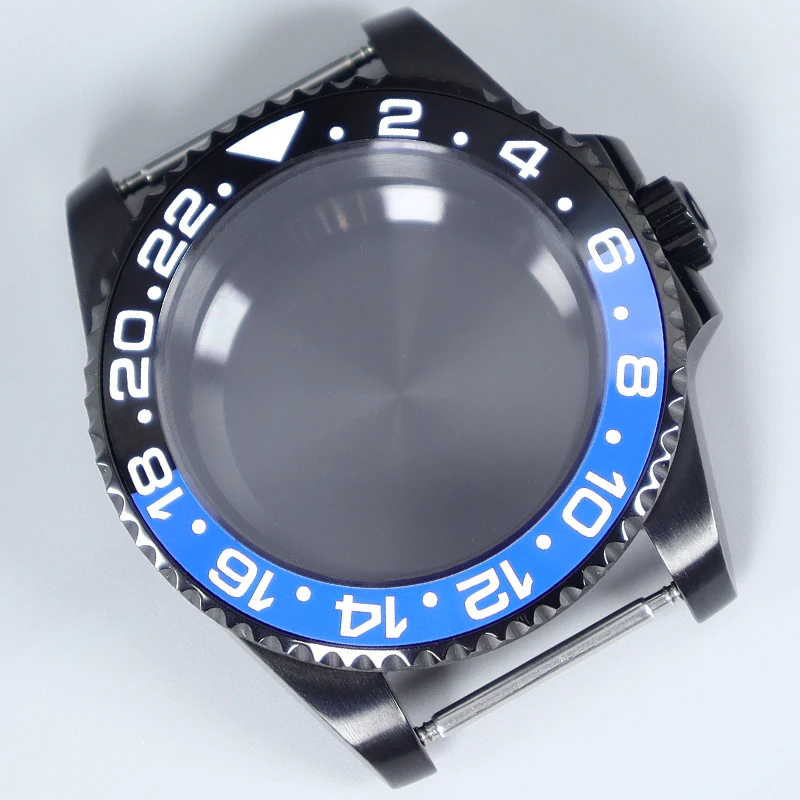 Black Diving Case 40mm Watch Sapphire Glass For Seiko GMT Nh35 Nh36 Nh34/38 Eta 2824 Miyota 8215 28.5mm Dial Fashion Waterproof