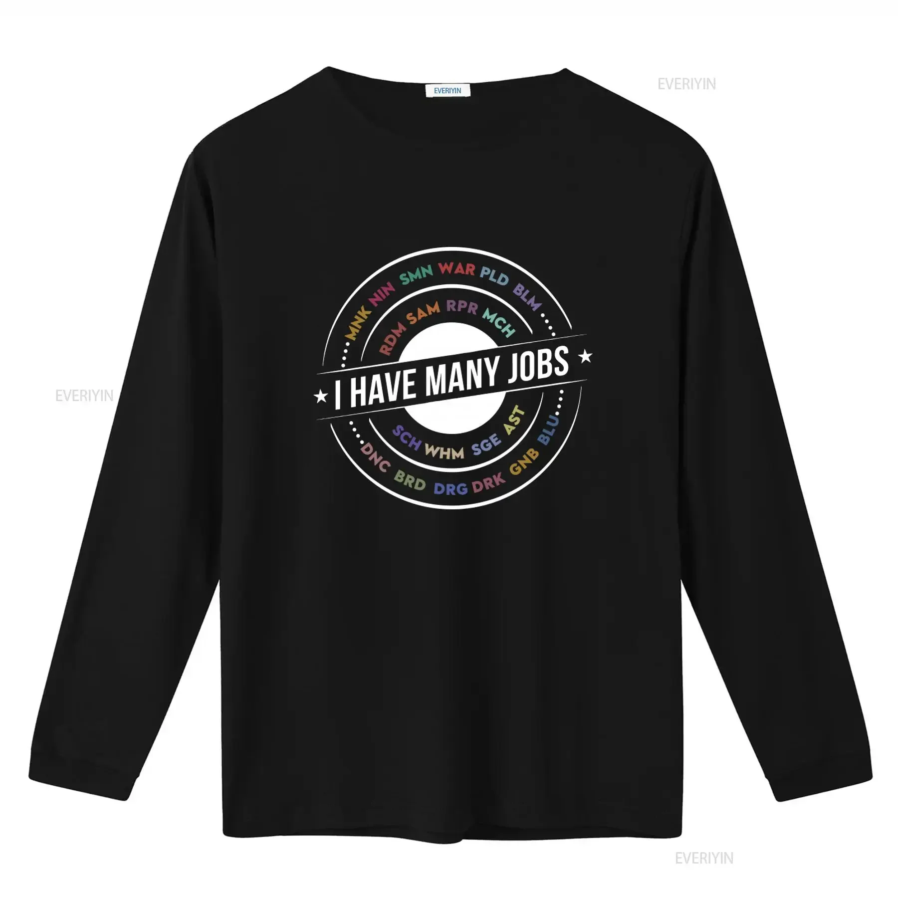 Many Jobs Ffxiv Inspired Funny Ff14 Mmo Gamer T Shirt I Have Design Perfect for Gaming Enthusiasts vintage Washed Slightly view 2