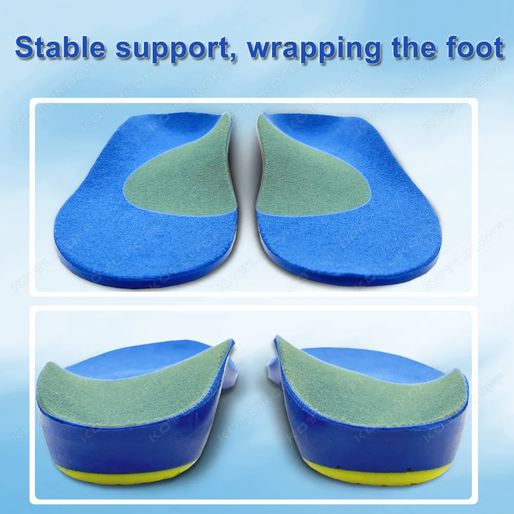 Kids Orthotics Insoles For Flat Feet Arch Support Correction Comfortable Elastic Shock Pad Unisex Sports Soles Cushion Inserts