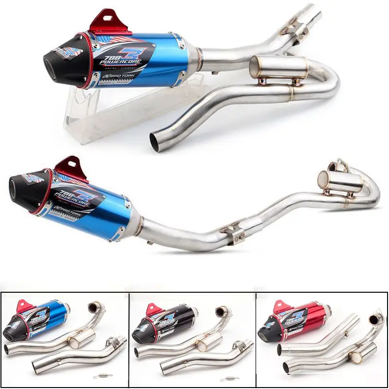 

CRF150 CRF230 CRF250 Motorcycle Exhaust System with Muffler Header Front Pipe Escape Moto for Honda CRF150F CRF230F 2003 - 2016