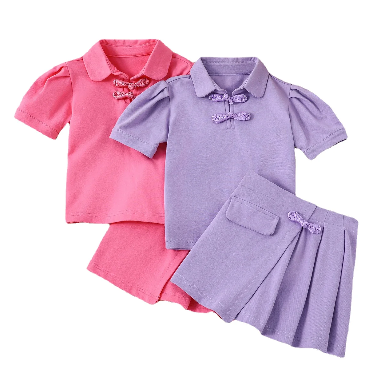 Fashion Girl Clothes Set T Shirt and Skirt Pleated Baby Girsl Suits Teenager Kids Clothing Children Outfits Plus Size Teen Cute