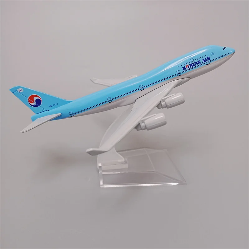 

Alloy Metal Korea Air Korean Airlines Boeing 747 B747 1/400 Scale Diecast Airplane Model Airways Plane Model Aircraft 16cm