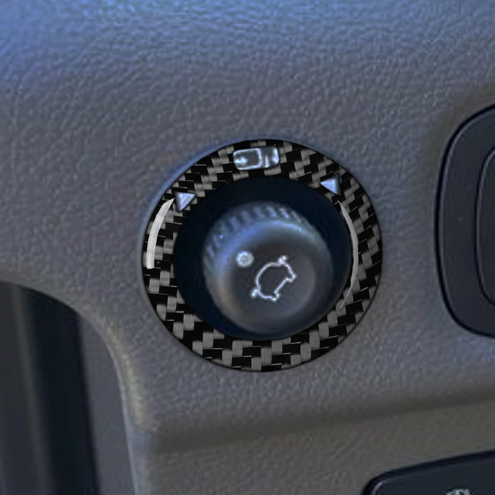 For Ford Transit Custom V363 2024 2025 Carbon Fiber Rearview Mirror Adjustment Knob Panel Cover Trim Car Accessories Sticker