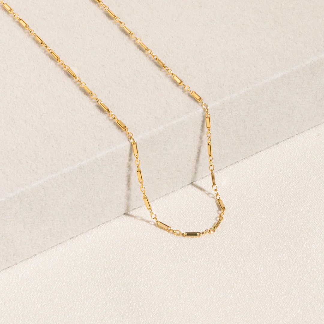 14K Gold Filled Dainty Shimmer Chain Necklace Waterproof Necklace  Jewelry Tarnish Resistant Gift for Women
