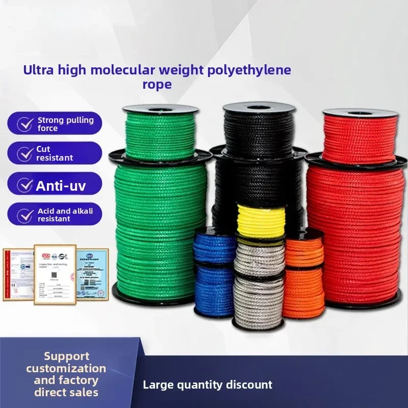 UHMWPE Dyneema Rope, Rubber Coated, Cut‑Resistant Corrosion‑Proof High Strength