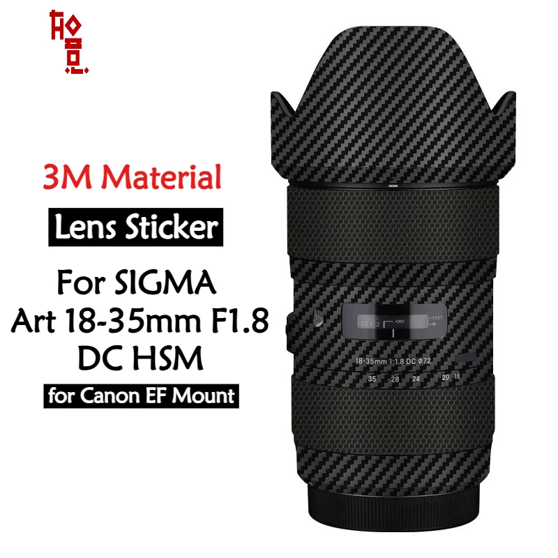Art18-35 F1.8 DC HSM pegatina de lente película protectora Protector de cuerpo piel para SIGMA Art 18-35mm F1.8 DC HSM para montaje Canon EF