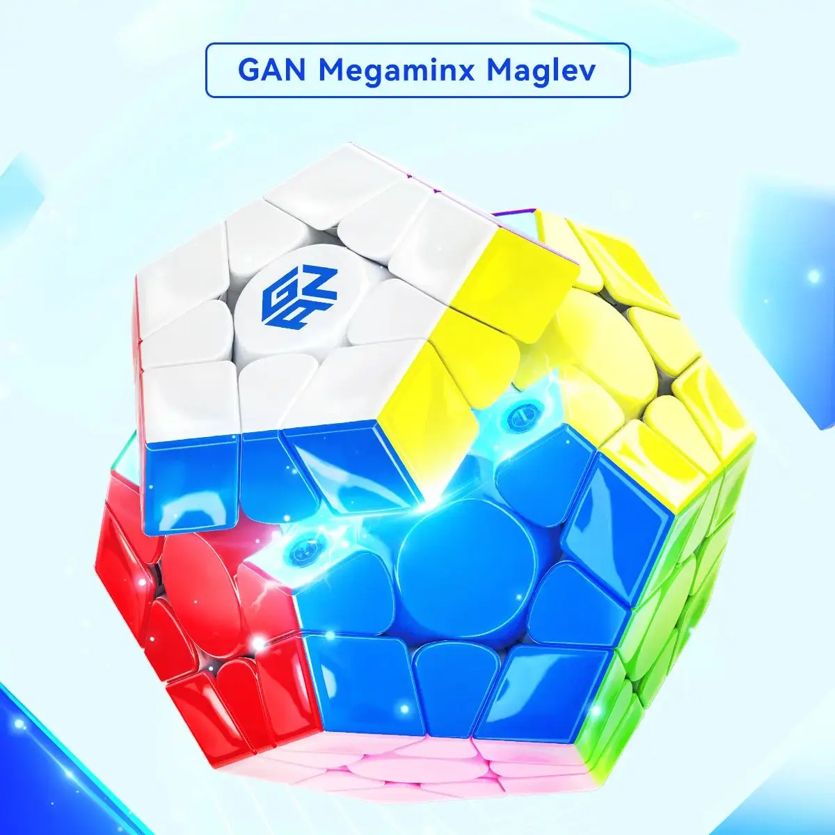 GAN Megaminx Maglev 3x3 magnetyczna szybka kostka bez wklejenia profesjonalna magiczna kostka dwunastostronne Speedcube kręcone Puzzle zabawki