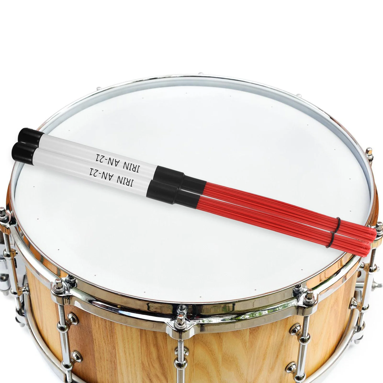 

1Pair Nylon Drum Brushes Flexible Wire Brush Sticks Jazz Snare Drum Acoustic Practice Performance Percussion Instrument