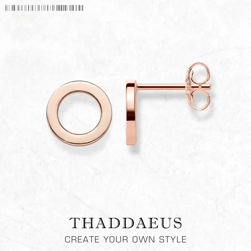 

Ear Studs Round Circle Europe Style Fine Jewerly For Women Summer New Classic Gift In Pure 925 Sterling Silver