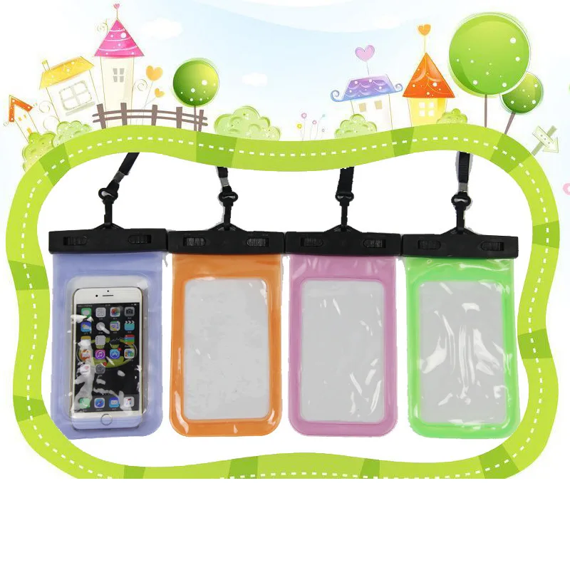 شاشة اللمس جراب هاتف مضاد للماء الانجراف الغوص حقيبة سباحة تحت الماء حقيبة جافة غطاء الهاتف المياه الرياضة شاطئ بركة