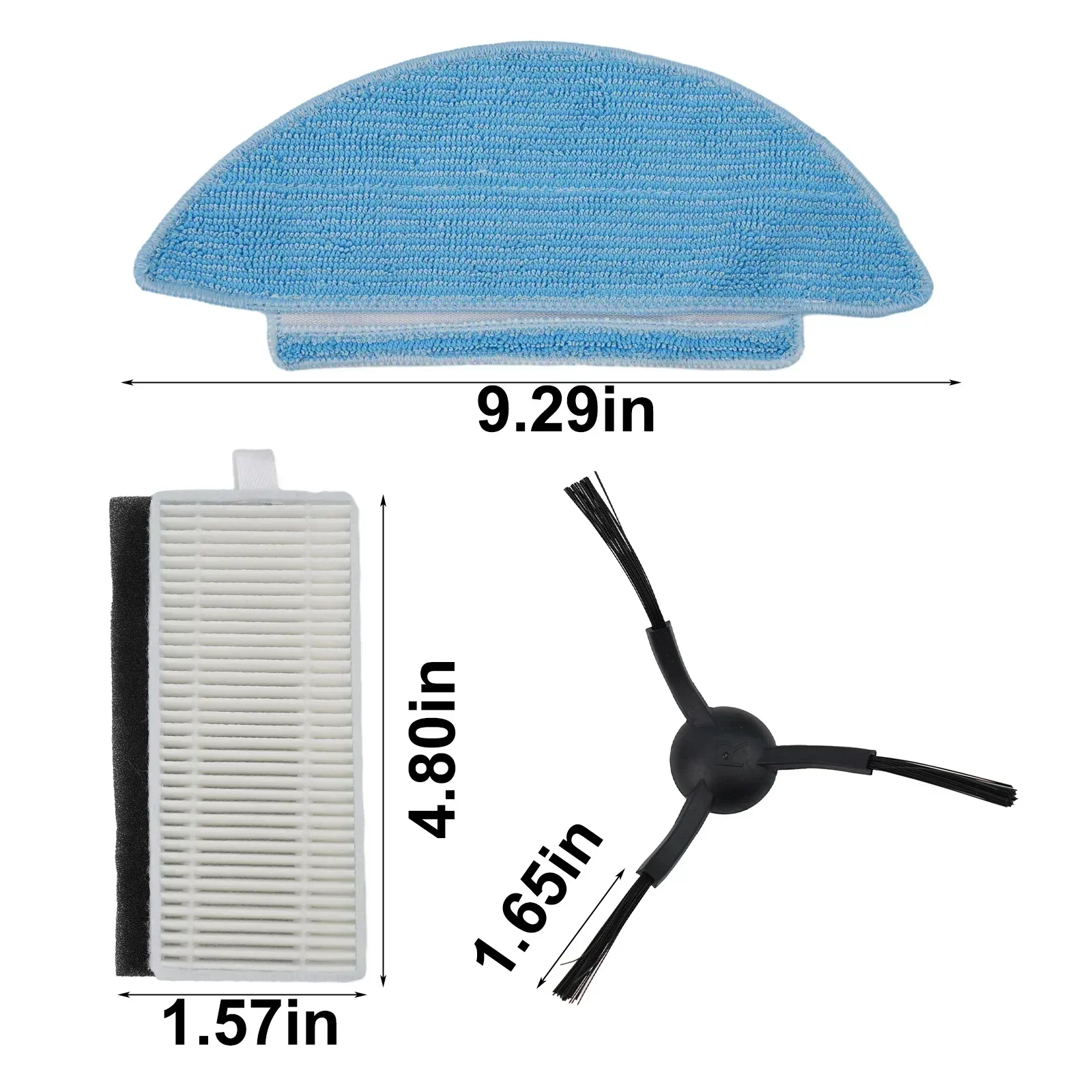 طقم قماش ممسحة مرشح فرشاة جانبية لـ Tikom L9000 لملحقات استبدال قطع غيار المكنسة الكهربائية الروبوتية