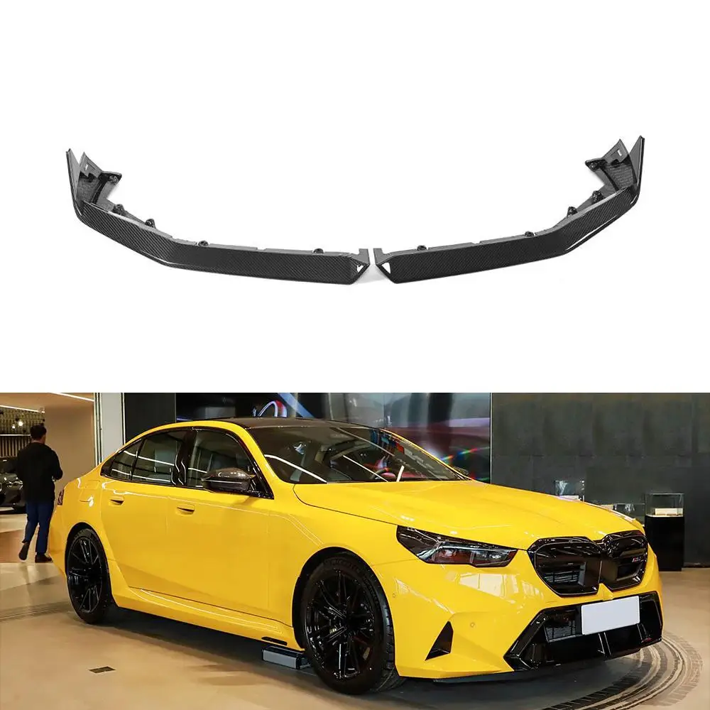 

For BMW G90 M5 MP Dry Carbon Fiber Front Lip Kit - 2 Pieces 2025 (Clip & Screws Included)