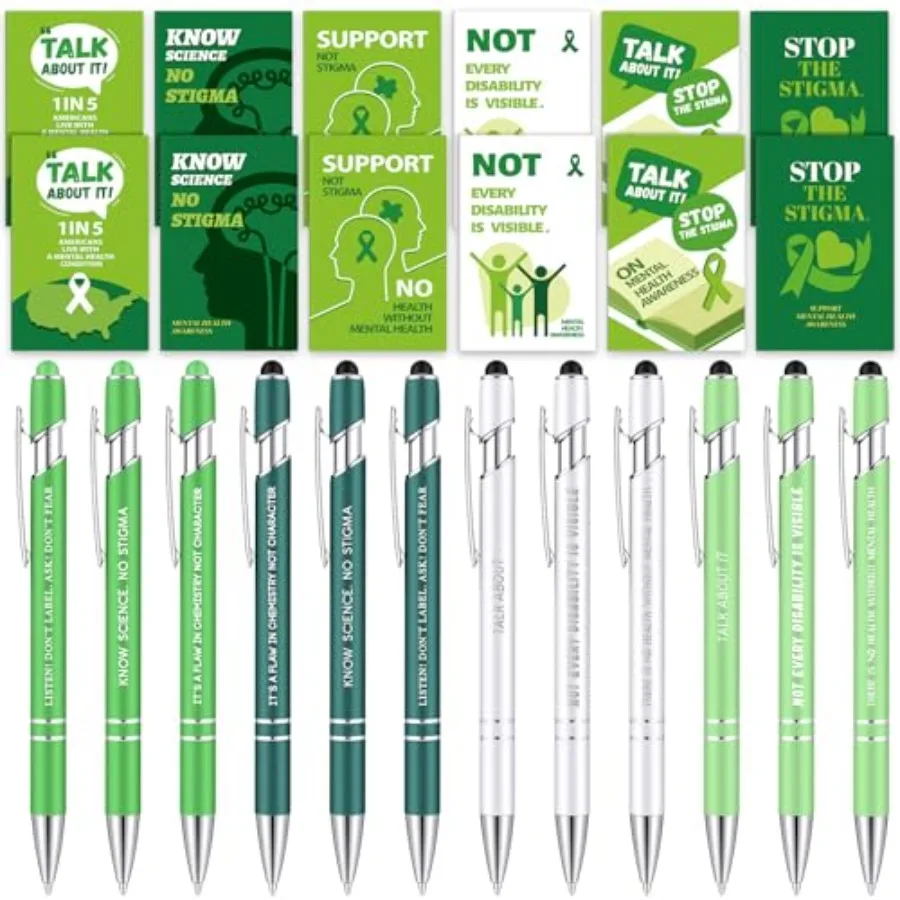 

24 Pcs Mini Motivational Pens Inspirational Notepads Bulk Appreciation Gifts Small Journals Funny Ballpoint Pen Set Prizes Men