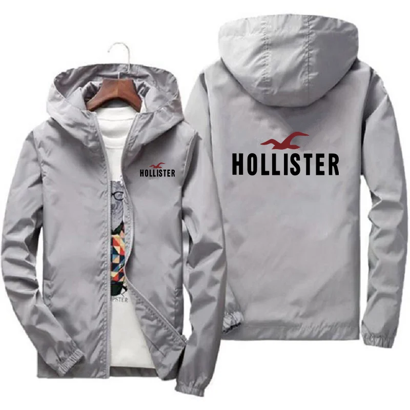 

HOLLISTER-Chaqueta Bomber de primavera para hombre, abrigo informal de Color, con protección solar, impermeable, S-7XL 2024