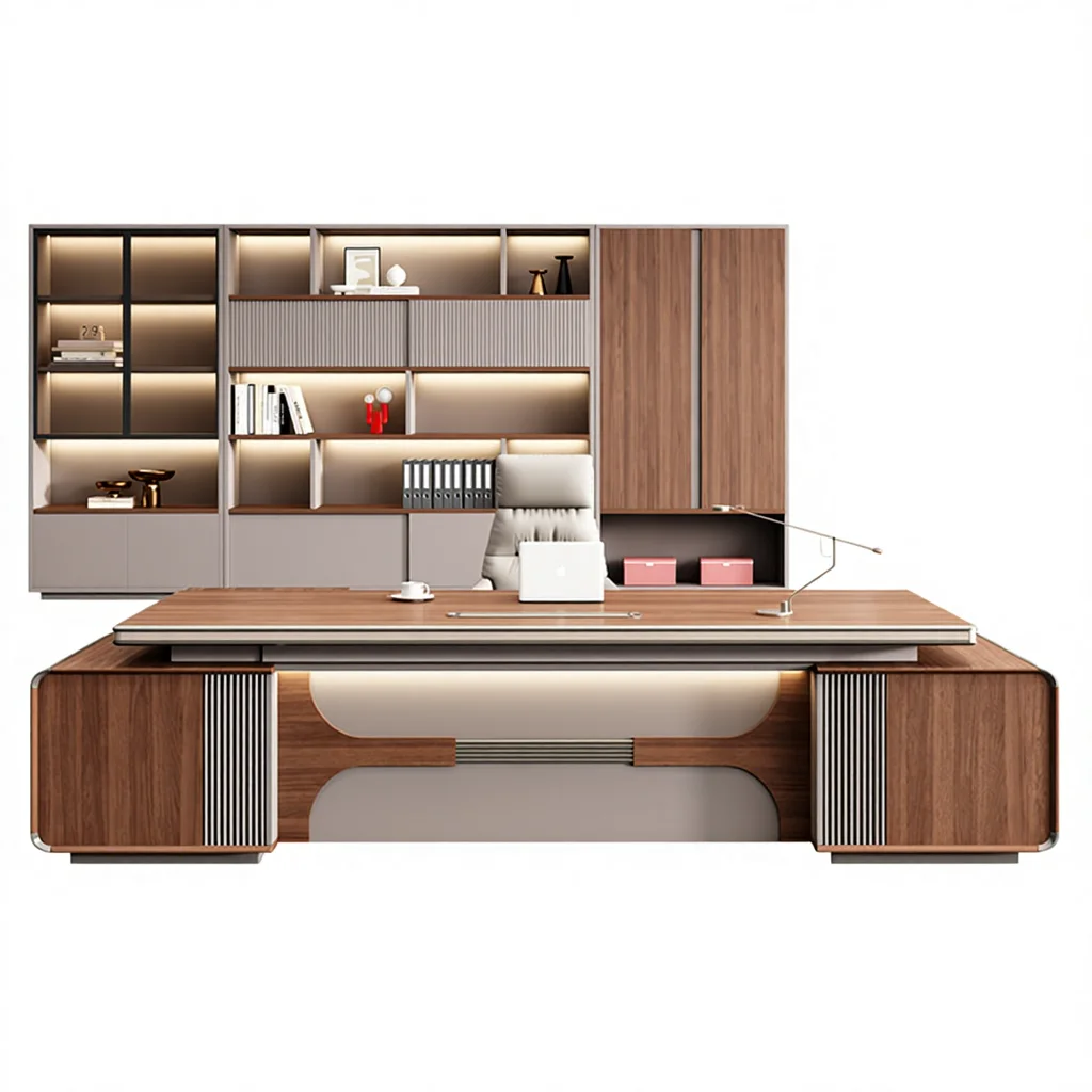 

*Light Luxury High-end Executive Desk Customizable Minimalist Modern Office Furniture Design-Sense Office Desk