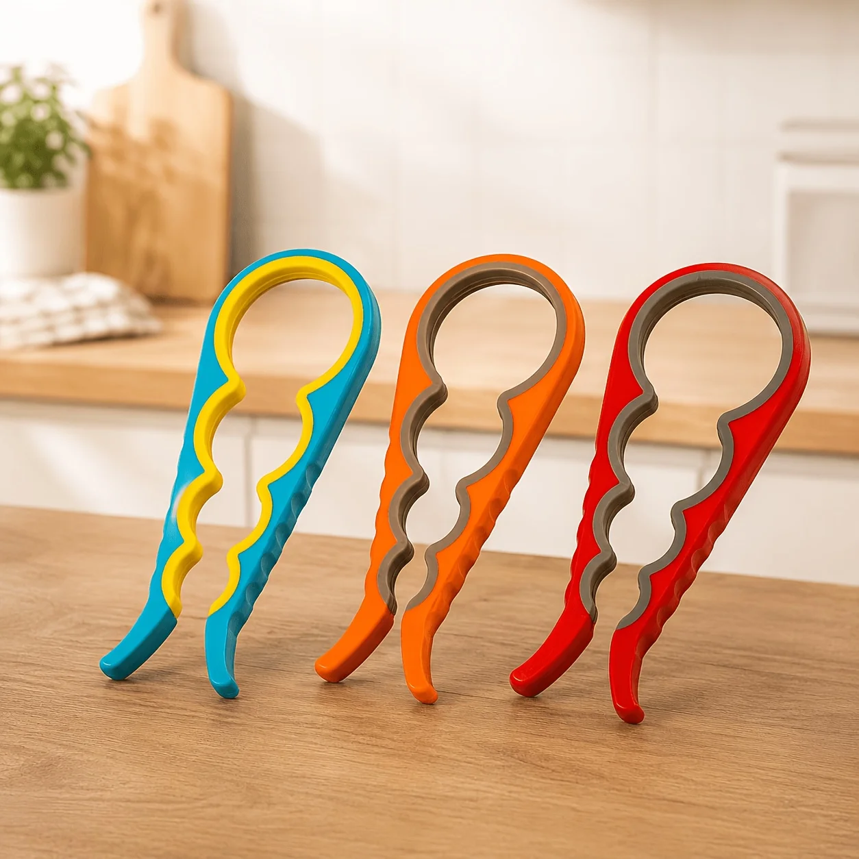 4-in-1 Multifunctional Can Opener Ergonomic Non Slip Grip Random Color Kitchen Tool For Seniors Arthritis Great Father's Day Pre