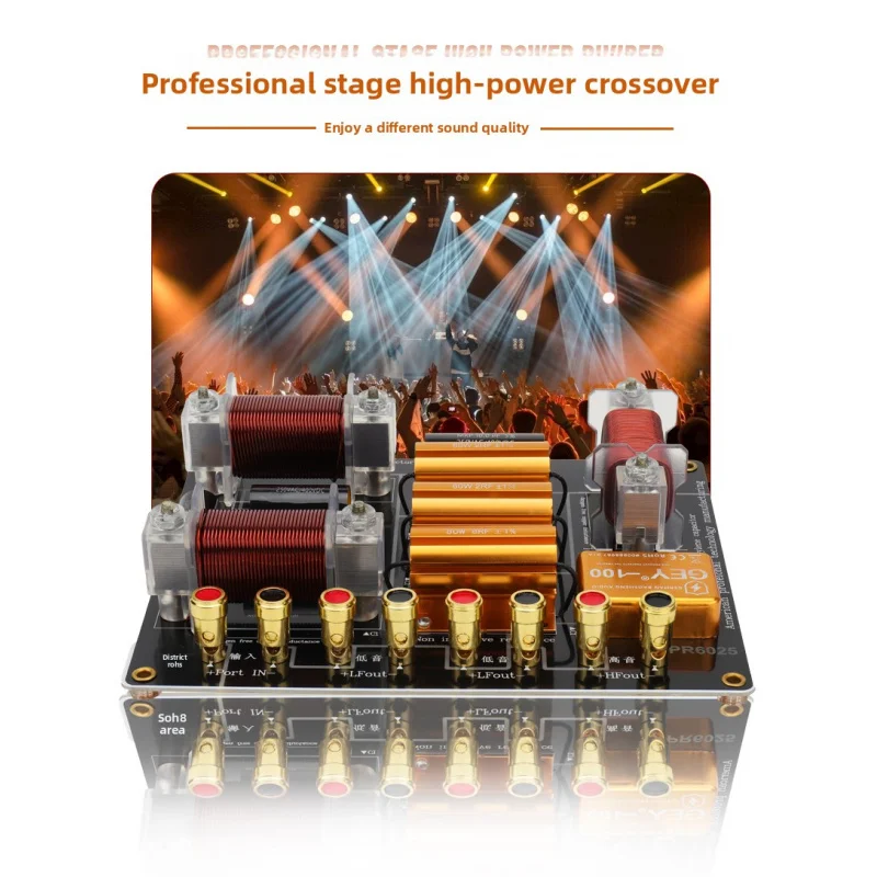 6025/Metal 8 Ohm 2400W Passive Crossover Network 2 Way Audio Speaker 2100-3200Hz For daul 15-18 Inch Woofer&44-100 core tweeter view 3