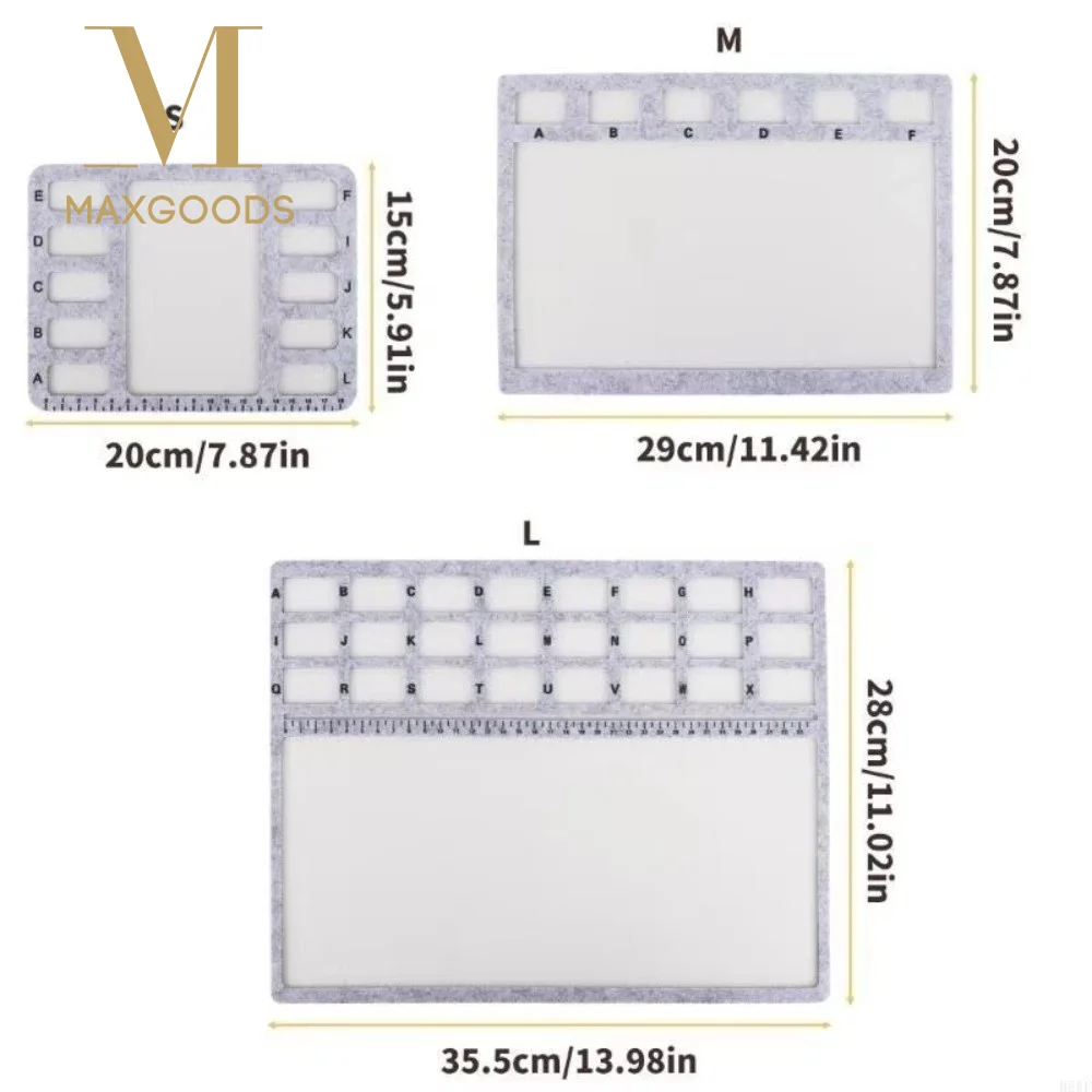 

Felt Felt Beading Tray Felt Surfaces Measurement Markings Beading Mat Nonslip Alphabetic Scale Beadwork Design Tray