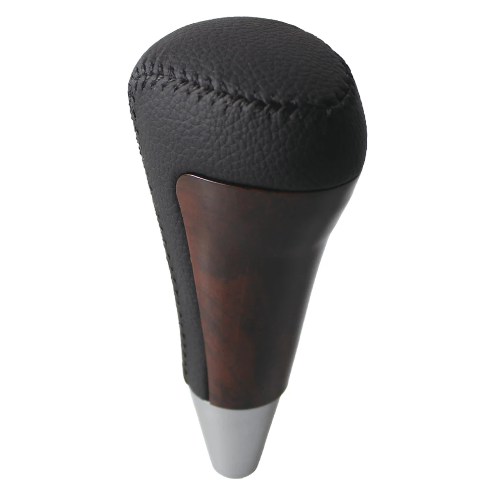 

Car Interior Upgrade Gear Shift Knob Gear Shift Knob Flat Leather Wrap Artificial Leather Material Plastic Inner Core