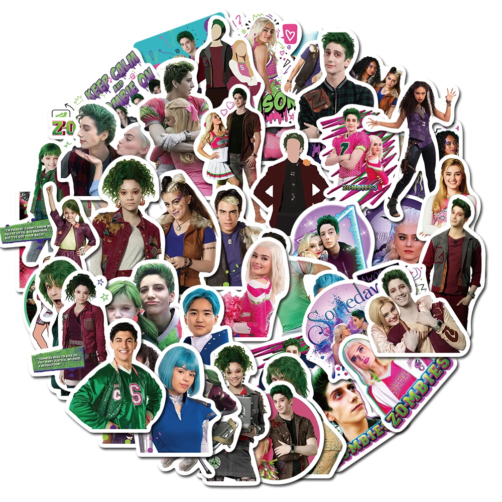 

50PCS Zombie University Stickers American TV Series Handbooks Material Phone Cases Laptop Luggage Waterproof Stickers